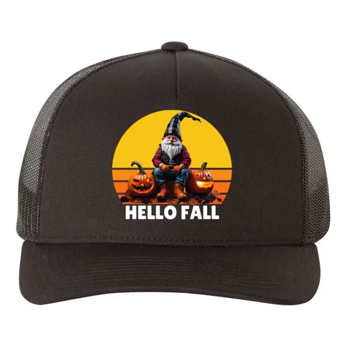 Hello Fall Genome Yupoong Adult 5-Panel Trucker Hat