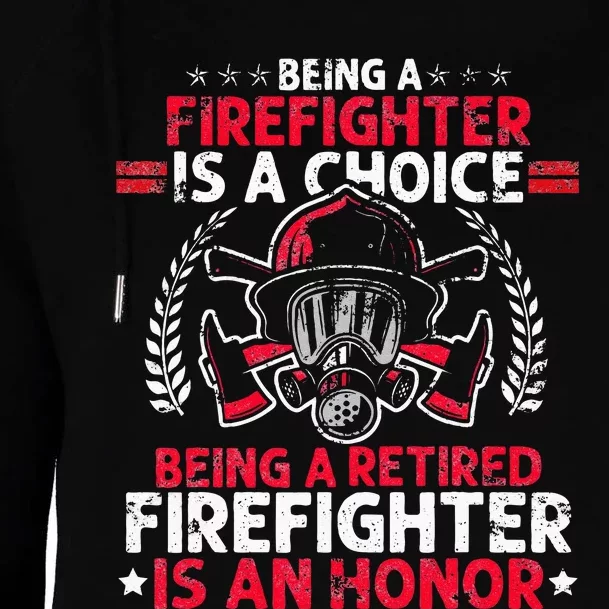 Heroic Fireman Gift Idea Retired Firefighter Womens Funnel Neck Pullover Hood