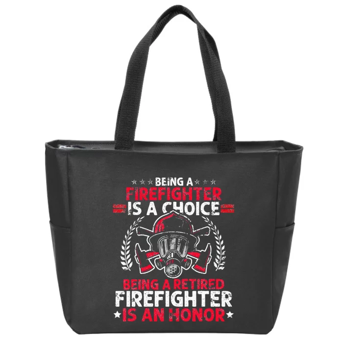 Heroic Fireman Gift Idea Retired Firefighter Zip Tote Bag