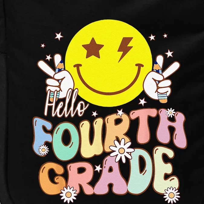 Hello Fourth Grade Funny Smile Face 4th Grade Back To School Impact Tech Backpack