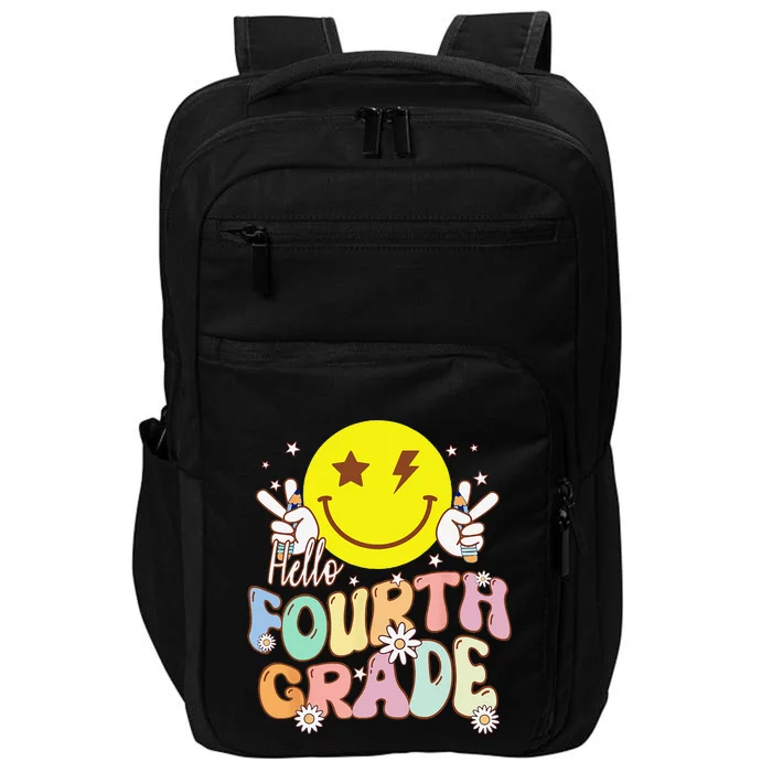 Hello Fourth Grade Funny Smile Face 4th Grade Back To School Impact Tech Backpack