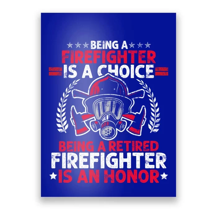 Heroic Fire Gift Idea Retired Firefighter Great Gift Poster