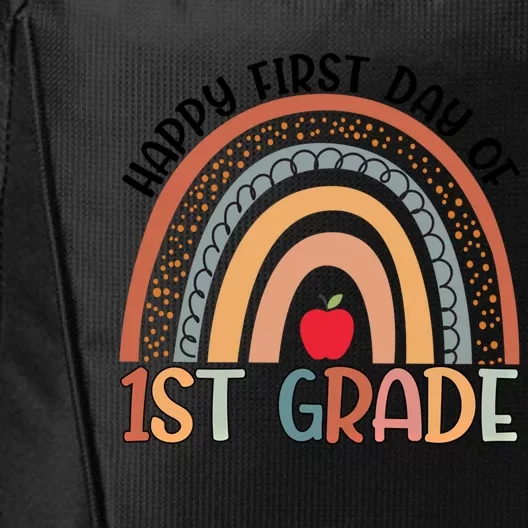 Hello First Grade Rainbow First Day Of 1St Grade Teacher Gift City Backpack