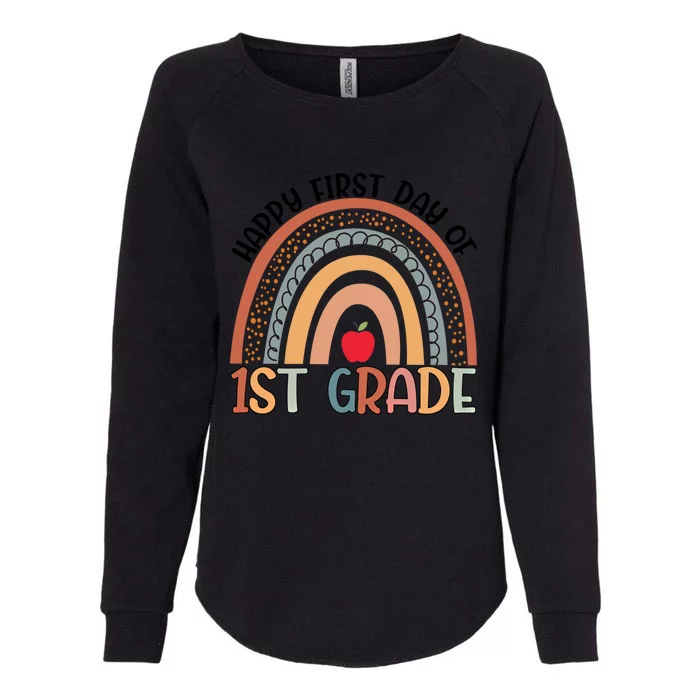 Hello First Grade Rainbow First Day Of 1St Grade Teacher Gift Womens California Wash Sweatshirt