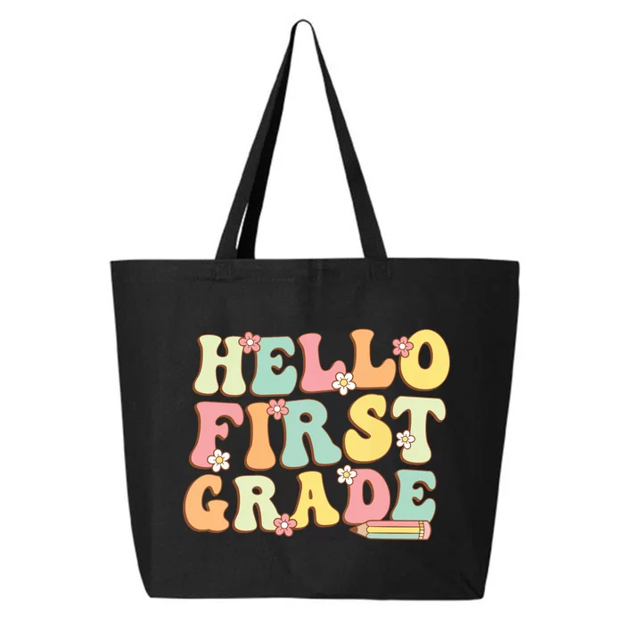 Hello First Grade Team 1st Grade Teacher Girl Back To School. 25L Jumbo Tote