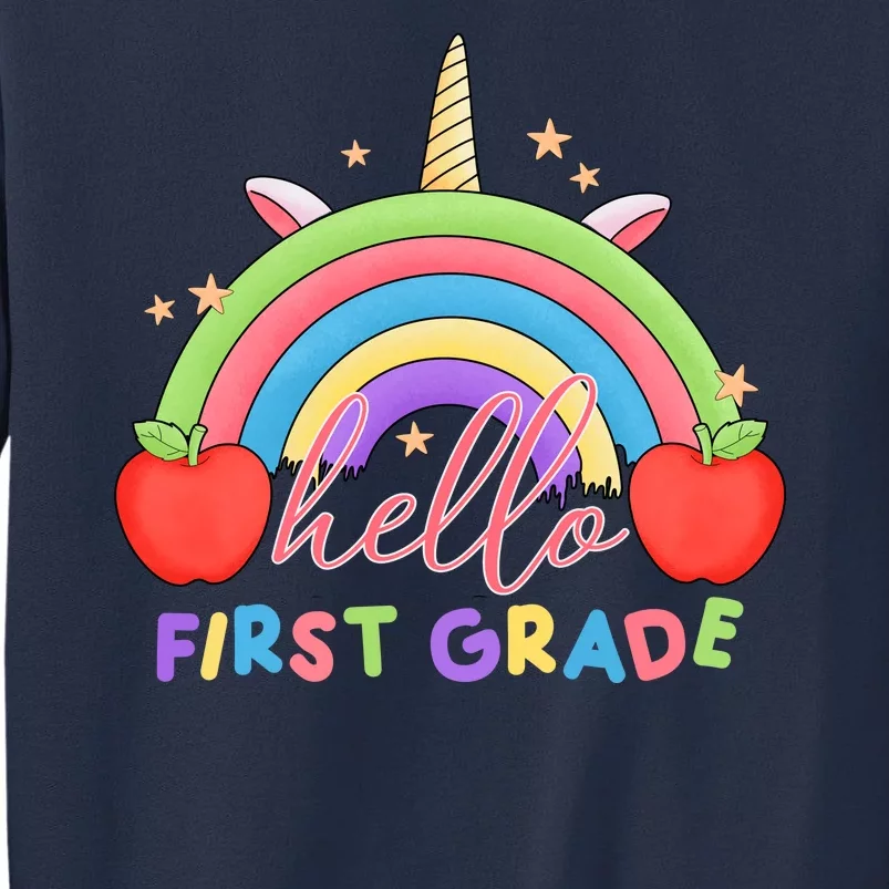 Hello First Grade Rainbow Back To School Sweatshirt