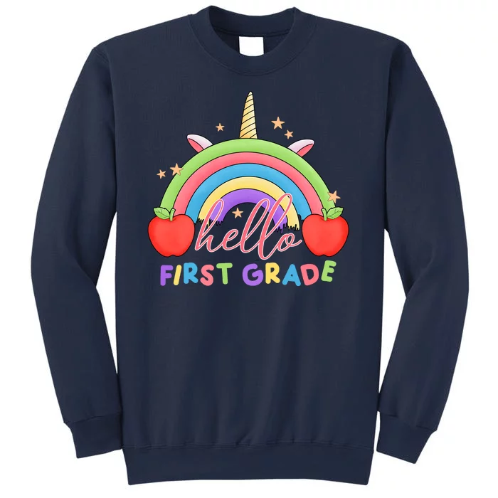 Hello First Grade Rainbow Back To School Sweatshirt