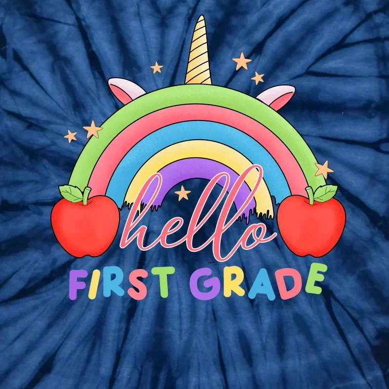 Hello First Grade Rainbow Back To School Tie-Dye T-Shirt