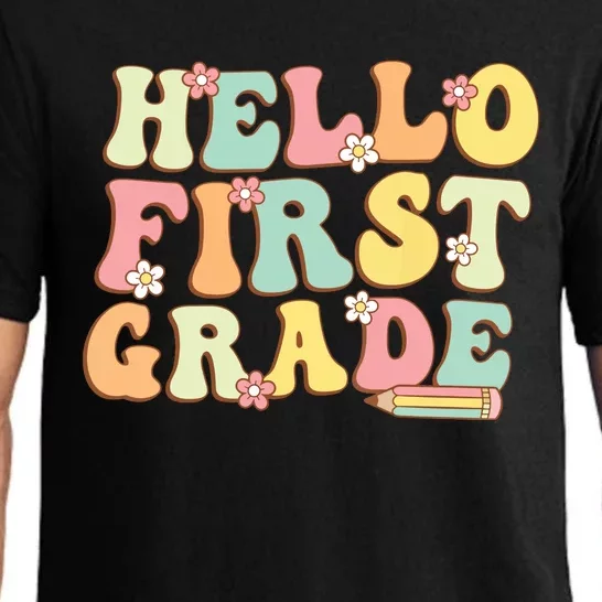 Hello First Grade Team 1st Grade Teacher Girl Back To School Pajama Set