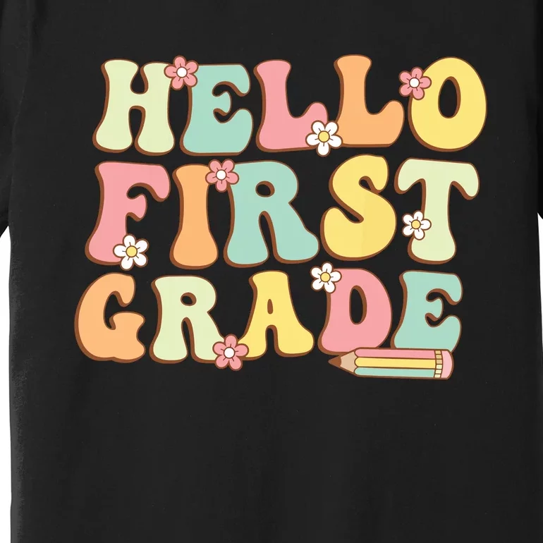 Hello First Grade Team 1st Grade Teacher Girl Back To School Premium T-Shirt