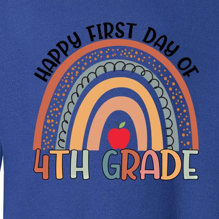 Hello Fourth Grade Rainbow First Day Of 4Th Grade Teacher Gift Toddler Sweatshirt