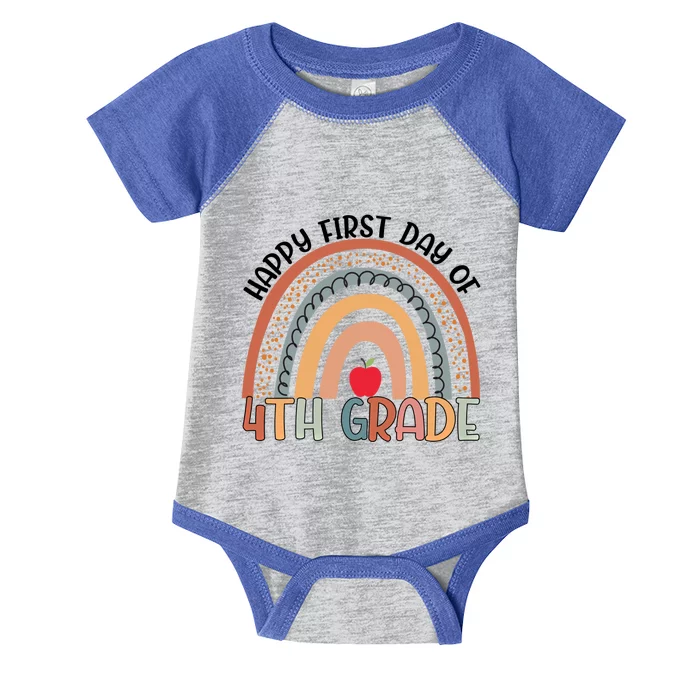 Hello Fourth Grade Rainbow First Day Of 4Th Grade Teacher Gift Infant Baby Jersey Bodysuit