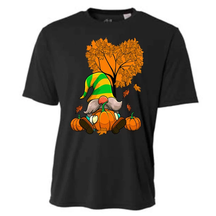 Happy Fall Gnome Autumn Thanksgiving Pumpkin Spice Season Cooling Performance Crew T-Shirt