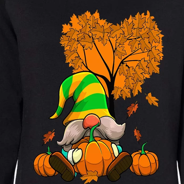 Happy Fall Gnome Autumn Thanksgiving Pumpkin Spice Season Womens California Wash Sweatshirt