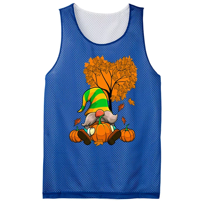 Happy Fall Gnome Autumn Thanksgiving Pumpkin Spice Season Mesh Reversible Basketball Jersey Tank