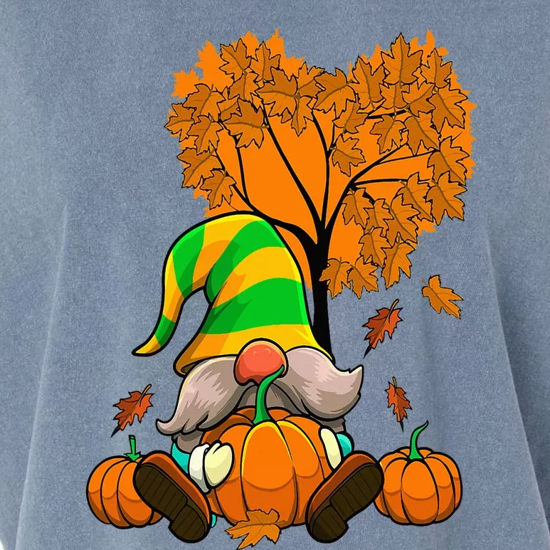 Happy Fall Gnome Autumn Thanksgiving Pumpkin Spice Season Garment-Dyed Women's Muscle Tee