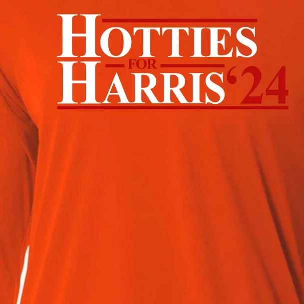 Hotties For Harris 2024 Funny Politcal Election Cooling Performance Long Sleeve Crew