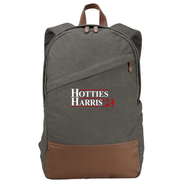 Hotties For Harris 2024 Funny Politcal Election Cotton Canvas Backpack