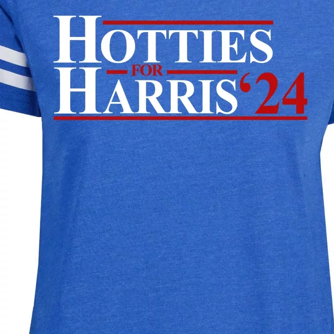 Hotties For Harris 2024 Funny Politcal Election Enza Ladies Jersey Football T-Shirt