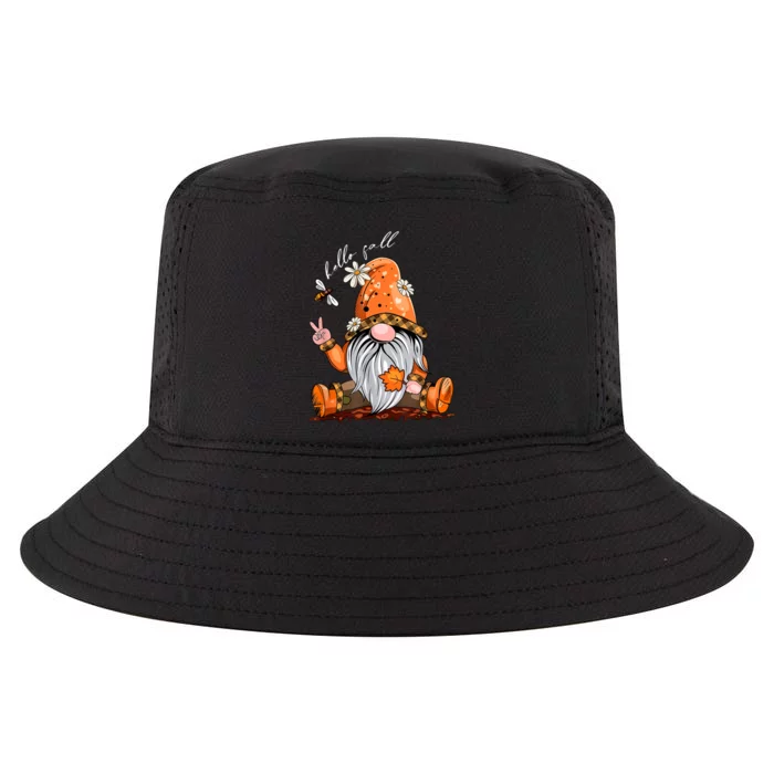 Hello Fall Happy Thanksgiving Gnome Pumpkin Fall Season Cool Comfort Performance Bucket Hat