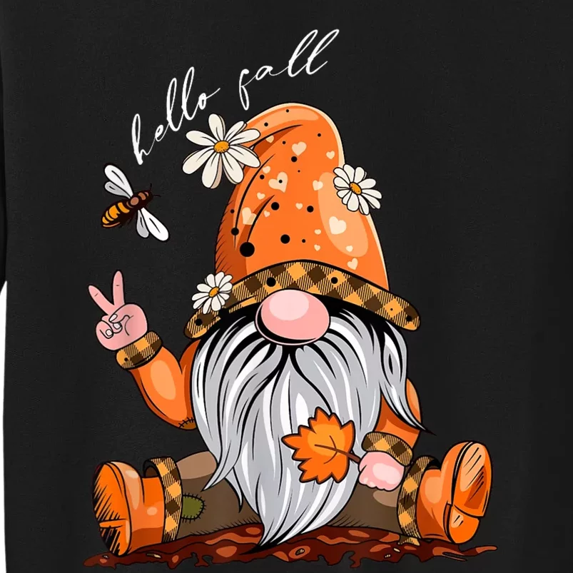 Hello Fall Happy Thanksgiving Gnome Pumpkin Fall Season Sweatshirt