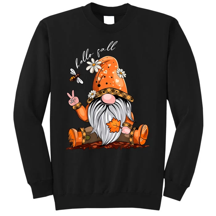 Hello Fall Happy Thanksgiving Gnome Pumpkin Fall Season Sweatshirt