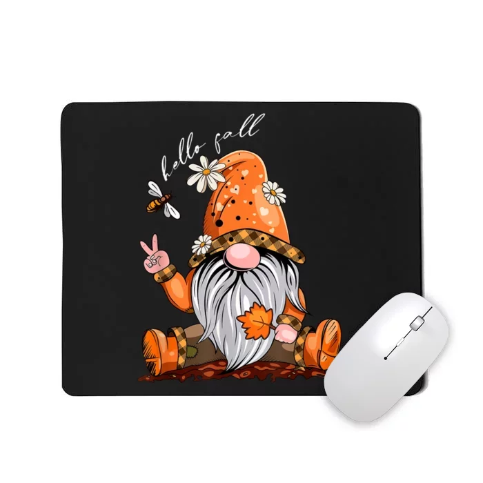 Hello Fall Happy Thanksgiving Gnome Pumpkin Fall Season Mousepad