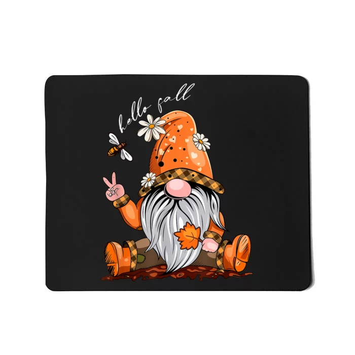 Hello Fall Happy Thanksgiving Gnome Pumpkin Fall Season Mousepad