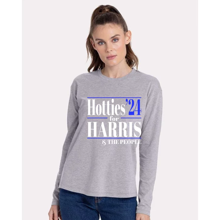 Hotties For Harris Womens Cotton Relaxed Long Sleeve T-Shirt