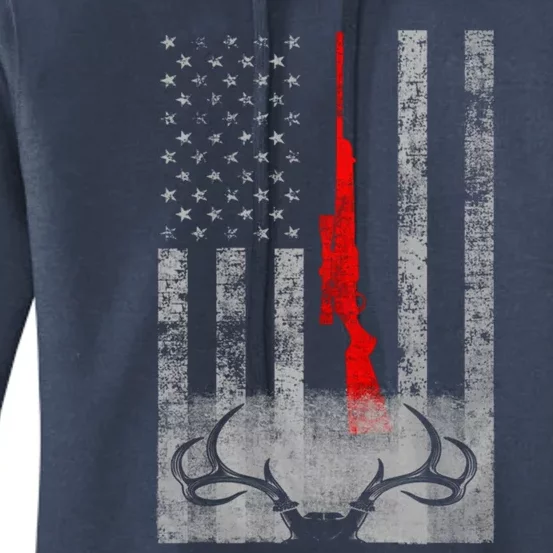 Hunting Flag Hunting Deer Hunting Gift Women's Pullover Hoodie