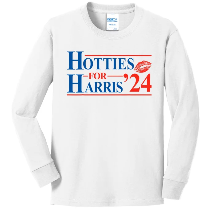 Hotties For Harris Kamala Harris For President 2024 Kids Long Sleeve Shirt