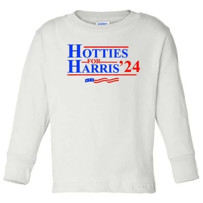 Hotties For Harris 2024 Toddler Long Sleeve Shirt