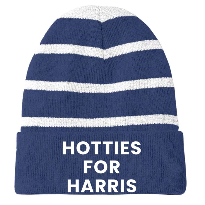 Hotties For Harris Striped Beanie with Solid Band