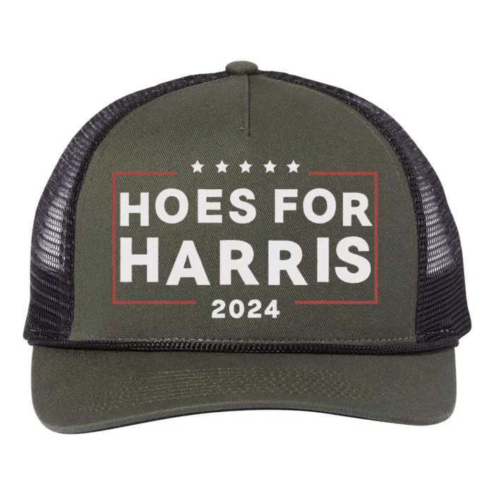 Hoes For Harris 24 Hotties For Harris 2024 Retro Rope Trucker Hat Cap