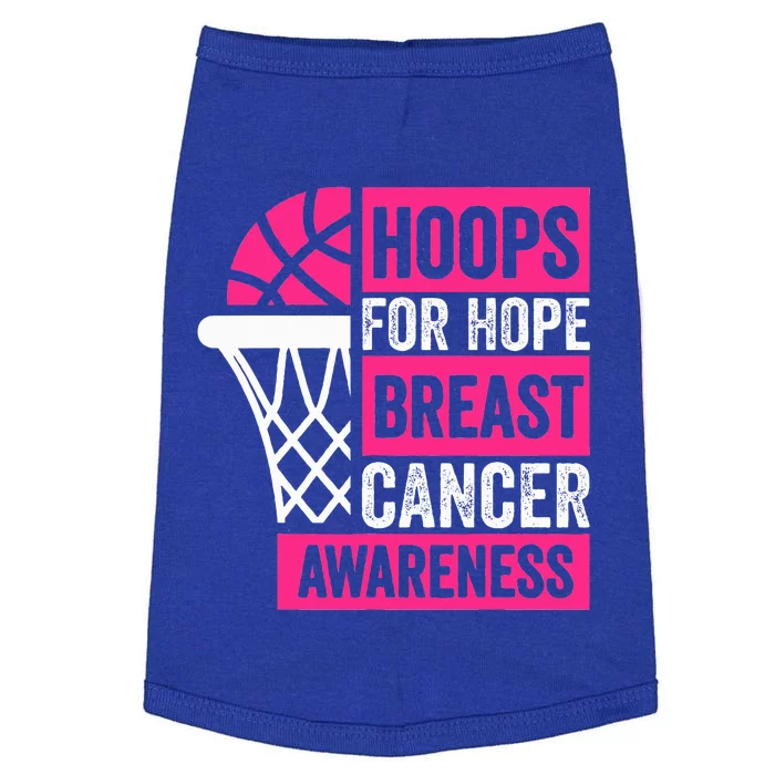 Hoops For Hope Basketball Family Breast Cancer Awareness Doggie Tank