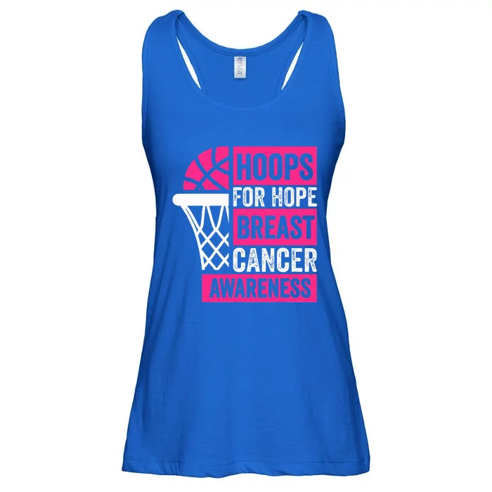 Hoops For Hope Basketball Family Breast Cancer Awareness Ladies Essential Flowy Tank