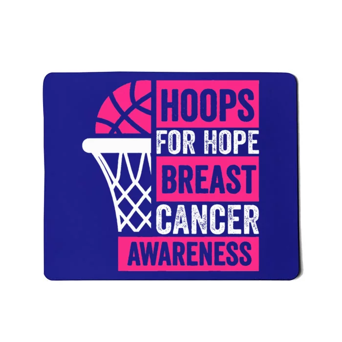 Hoops For Hope Basketball Family Breast Cancer Awareness Mousepad