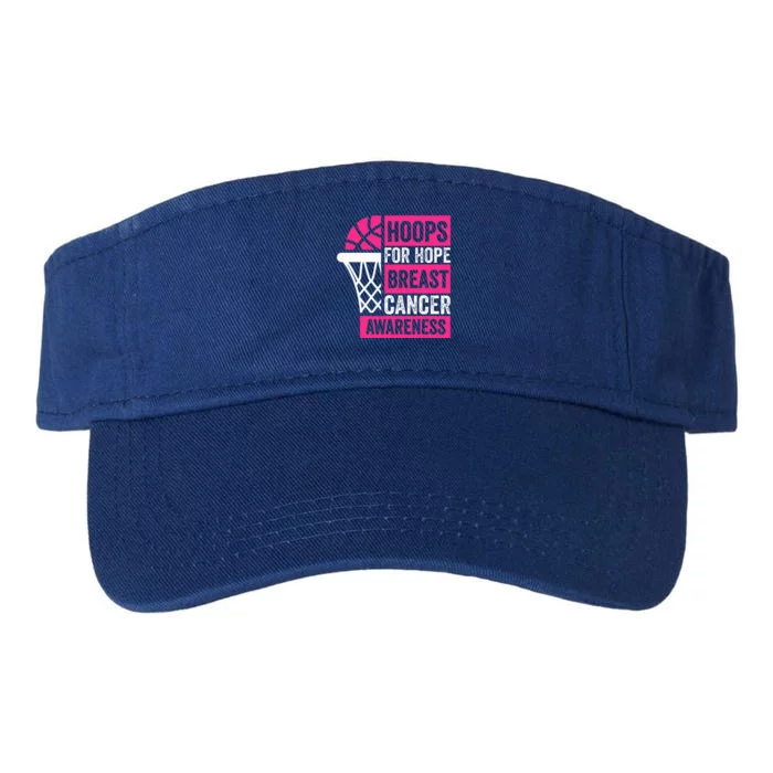 Hoops For Hope Basketball Family Breast Cancer Awareness Valucap Bio-Washed Visor