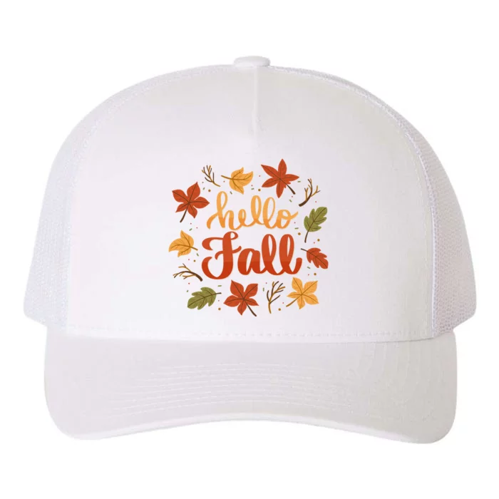 Hello Fall Yupoong Adult 5-Panel Trucker Hat