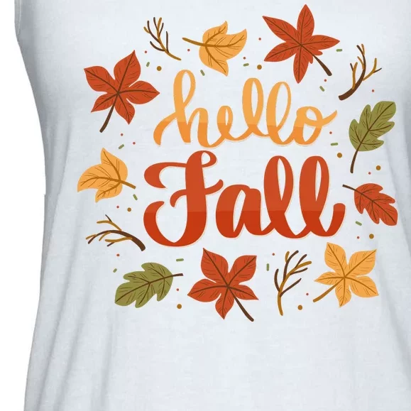 Hello Fall Ladies Essential Flowy Tank