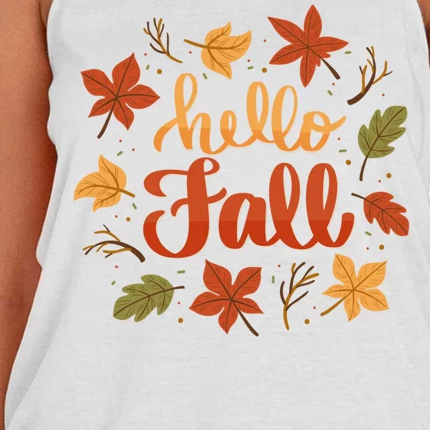 Hello Fall Women's Knotted Racerback Tank