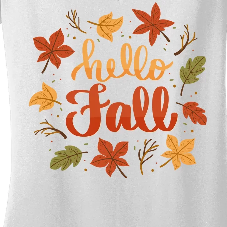 Hello Fall Women's V-Neck T-Shirt