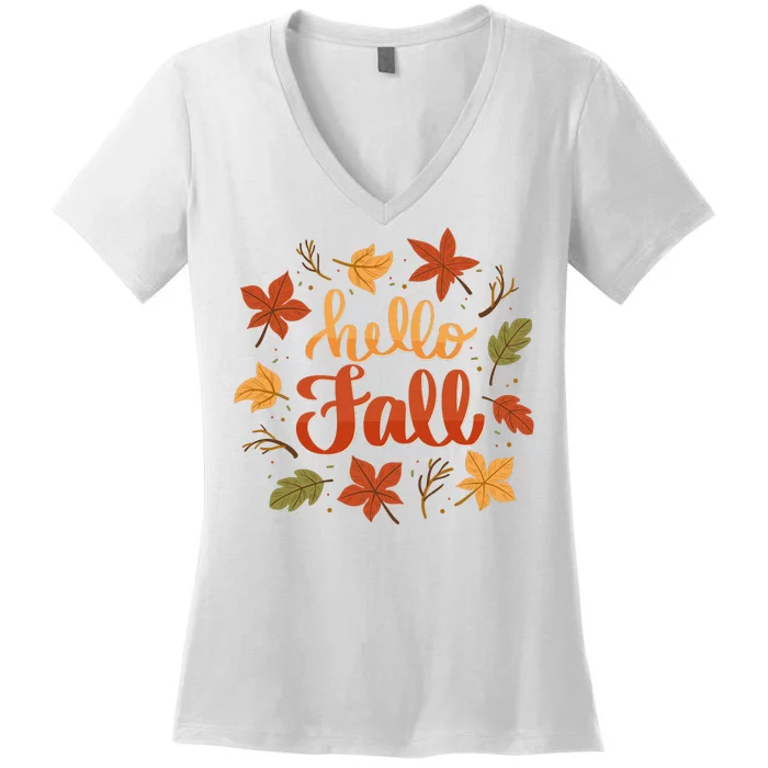 Hello Fall Women's V-Neck T-Shirt