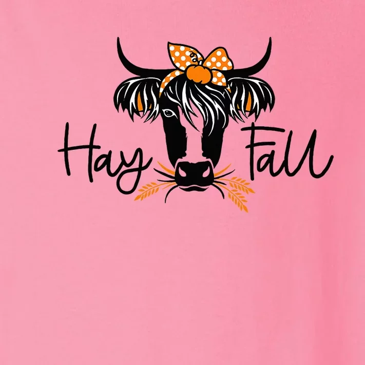 Hay Fall Highland Cow Leopard Thanksgiving Heifer Cow Toddler Long Sleeve Shirt