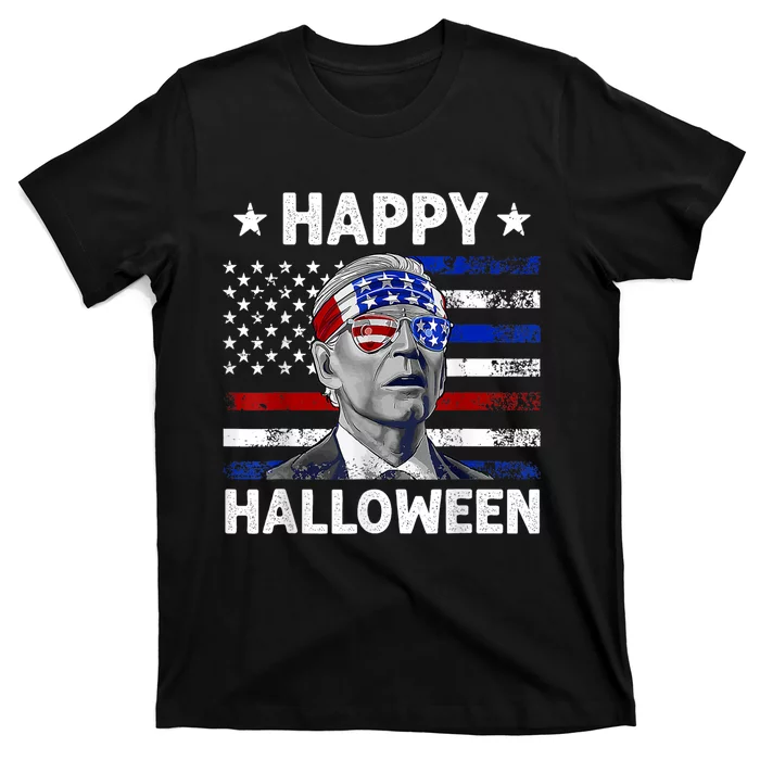 Halloween Funny Happy 4th Of July Anti Joe Biden T-Shirt