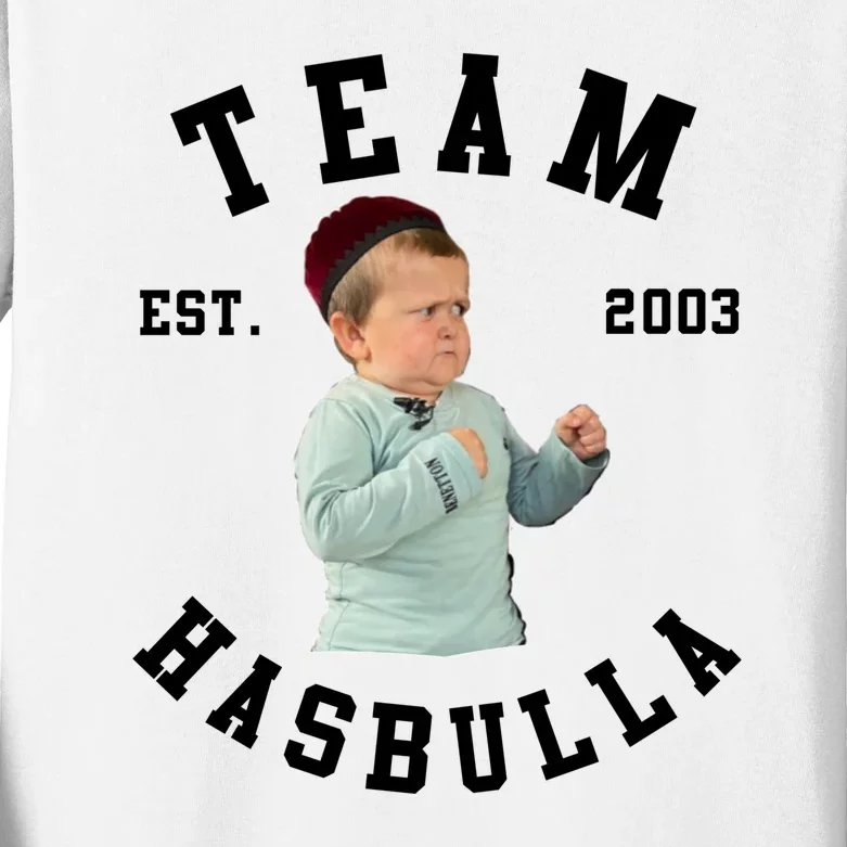 Hasbulla Funny Hasbulla Hasbullah Smile Kids Long Sleeve Shirt