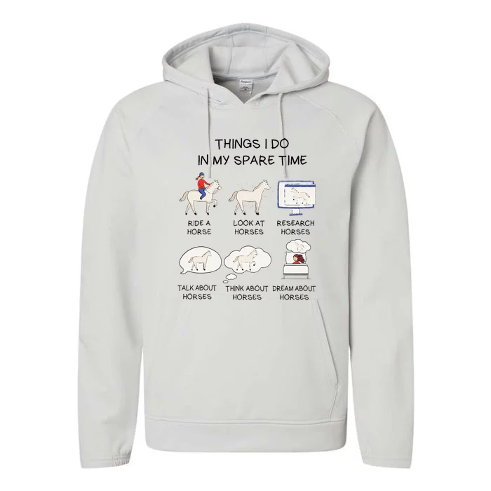 Horse For Horse Riding Performance Fleece Hoodie