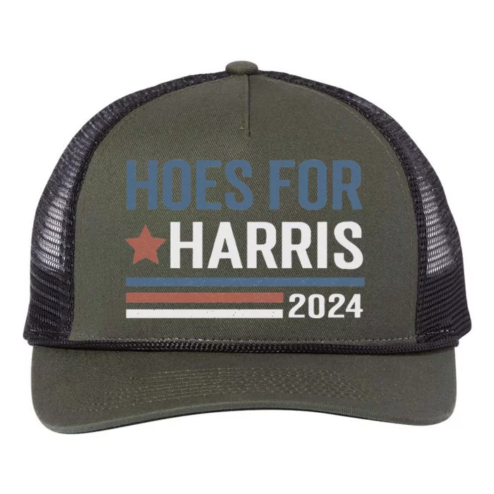 Hoes For Harris 24 Hotties For Harris 2024 Long Sleeve Retro Rope Trucker Hat Cap