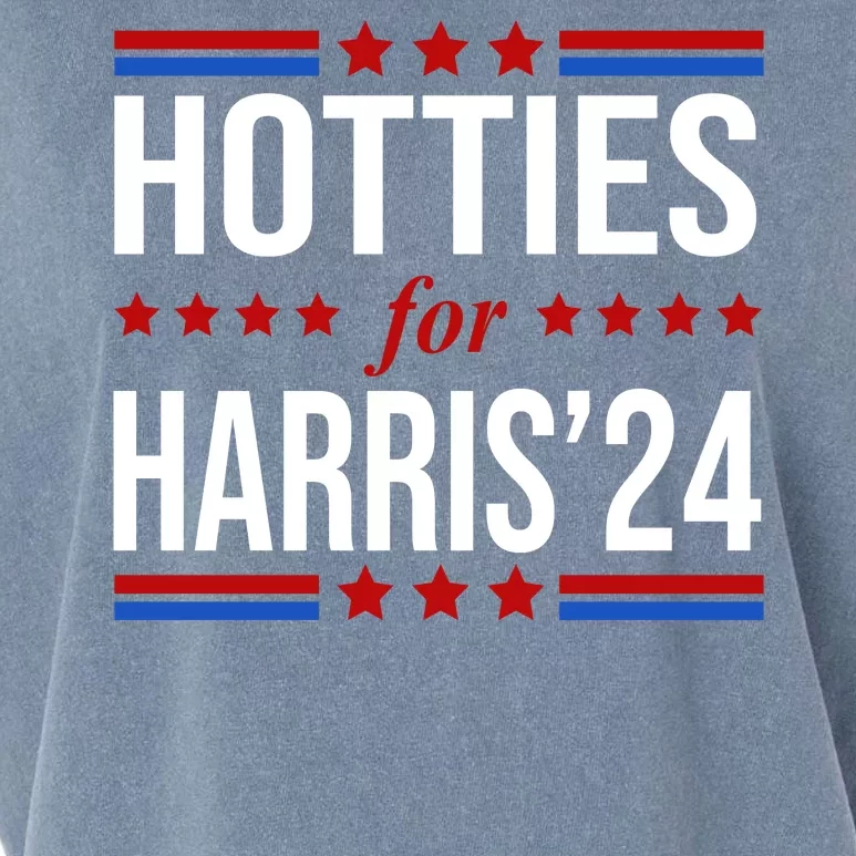 Hotties For Harris 2024 Funny Election Kamala Garment-Dyed Women's Muscle Tee