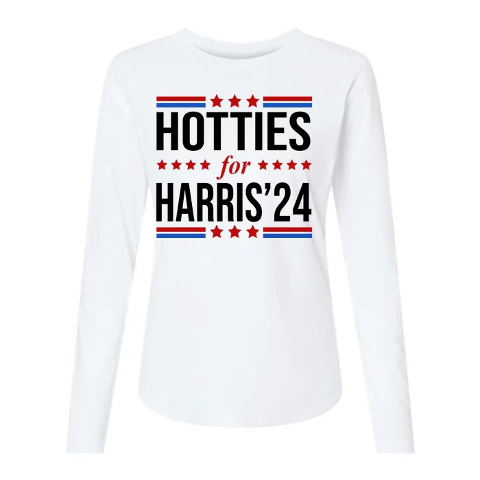 Hotties For Harris 2024 Funny Election Kamala Womens Cotton Relaxed Long Sleeve T-Shirt